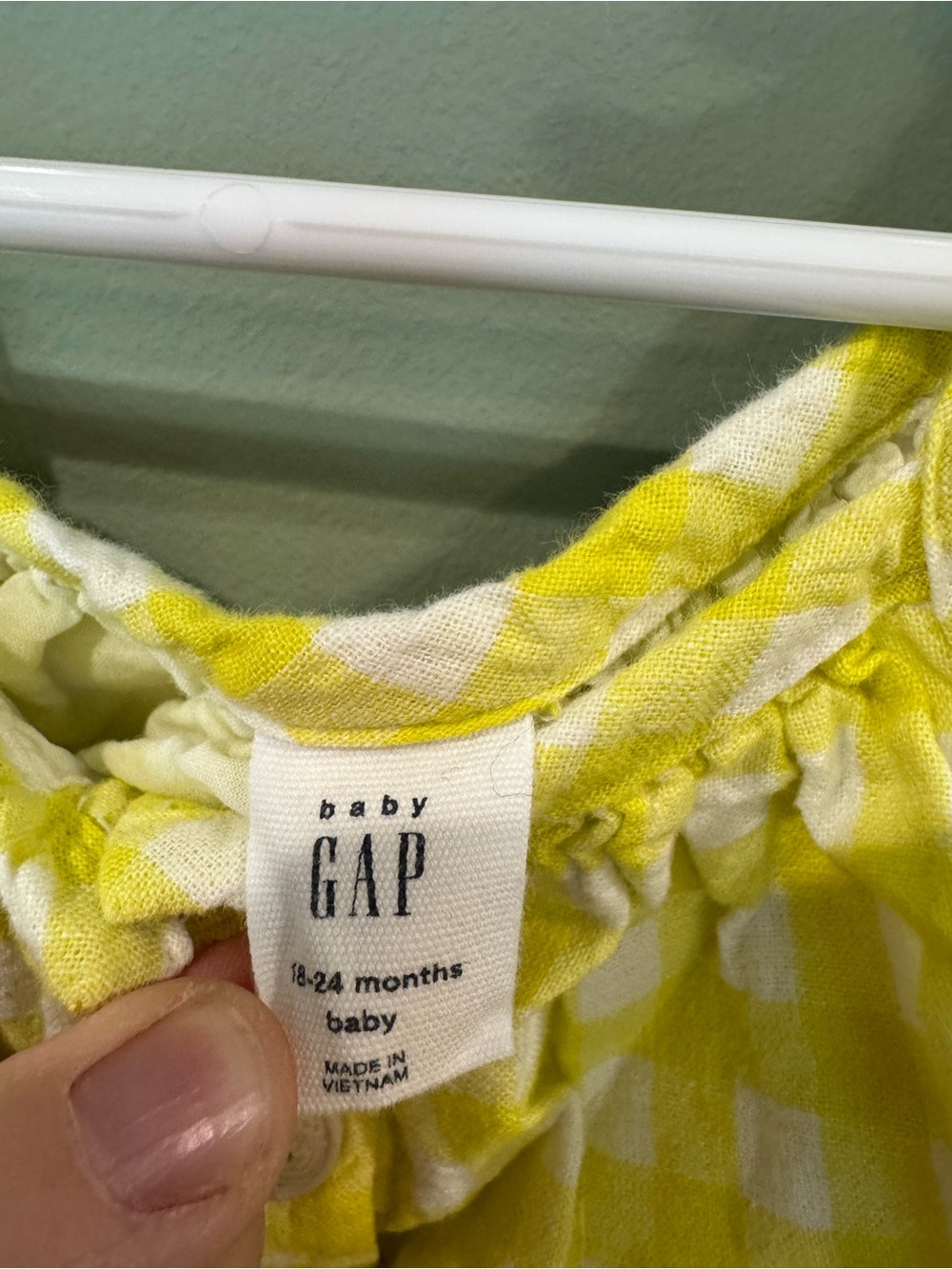 BABY GAP gingham bubble romper - Picture 2 of 6
